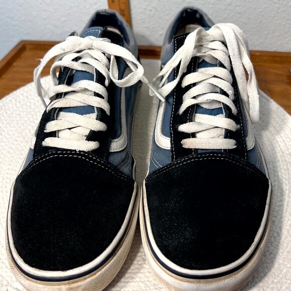 VANS Navy and Other Blues Old Skool Suede & Canvas Shoes Men's SZ 11 - Picture 2 of 9